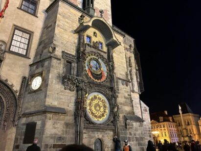 プラハ中心部にある時計台