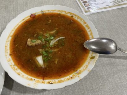 Soup Kharacho. Quite spicy.